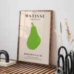 Minimalist Matisse Pear Art Print for Modern Decor