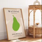 Minimalist Matisse Pear Art Print for Modern Decor