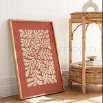 Abstract Printable Wall Art in Terracotta and Beige