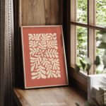 Abstract Printable Wall Art in Terracotta and Beige