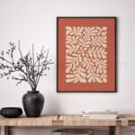 Abstract Printable Wall Art in Terracotta and Beige