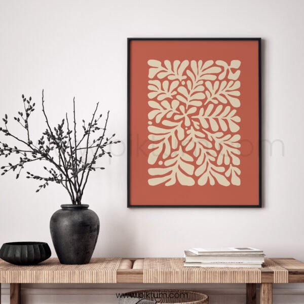 Abstract Printable Wall Art in Terracotta and Beige