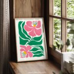 Vibrant Floral Printable Wall Art - Modern Illustration