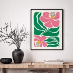 Vibrant Floral Printable Wall Art - Modern Illustration