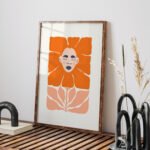 Modern Abstract Face Floral Printable Wall Art