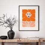 Modern Abstract Face Floral Printable Wall Art