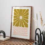 Abstract Mustard Yellow & Pink Printable Wall Art