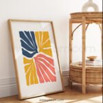 Colorful Abstract Leaves Printable Wall Art