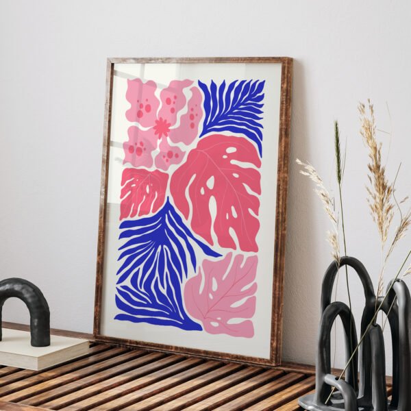 Vibrant Abstract Floral Printable Wall Art