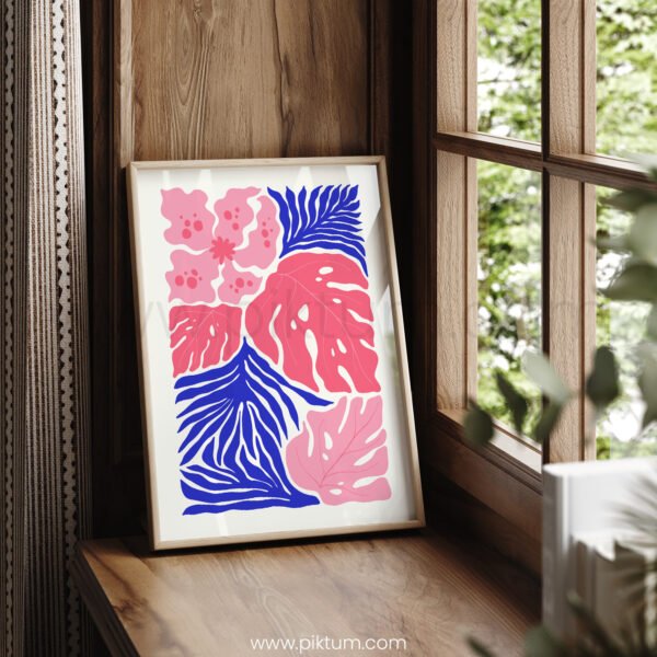 Vibrant Abstract Floral Printable Wall Art