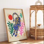 Vibrant Abstract Leopard Printable Wall Art