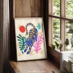 Vibrant Abstract Leopard Printable Wall Art