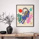 Vibrant Abstract Leopard Printable Wall Art