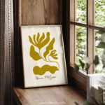 Abstract Gold Leaf Printable Wall Art - Minimalist Decor