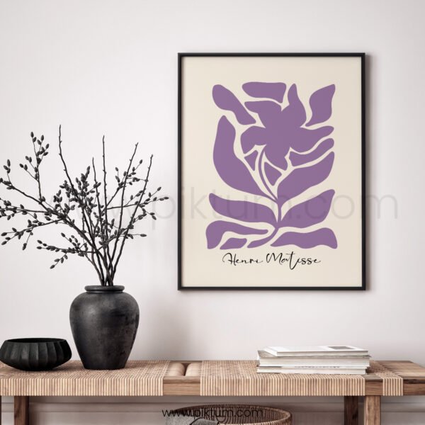 Modern Abstract Purple Floral Printable Wall Art