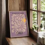 Contemporary Abstract Art Print - Purple and Beige Home Decor