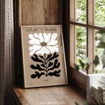 Modern Floral Printable Wall Art - Fleurs de Prairie Cut-Out Style