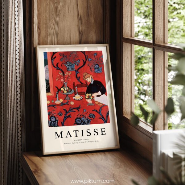 Modern Printable Wall Art: Matisse Harmony in Red