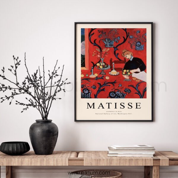 Modern Printable Wall Art: Matisse Harmony in Red