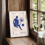 Printable Wall Art - Abstract Blue Cut-Out Style for Modern Decor