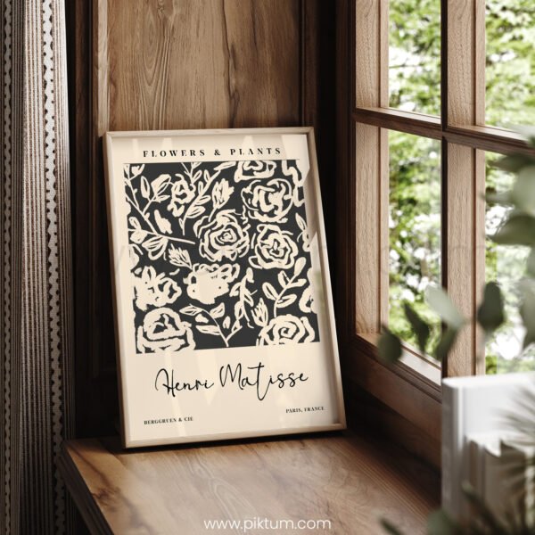 Elegant Abstract Floral Wall Art - Printable Art by Henri Matisse