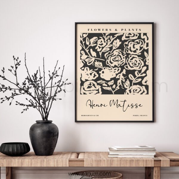 Elegant Abstract Floral Wall Art - Printable Art by Henri Matisse
