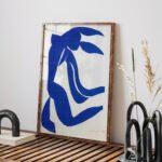 Abstract Blue Figure Printable Wall Art for Modern Decor