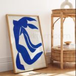 Abstract Blue Figure Printable Wall Art for Modern Decor