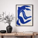 Abstract Blue Figure Printable Wall Art for Modern Decor