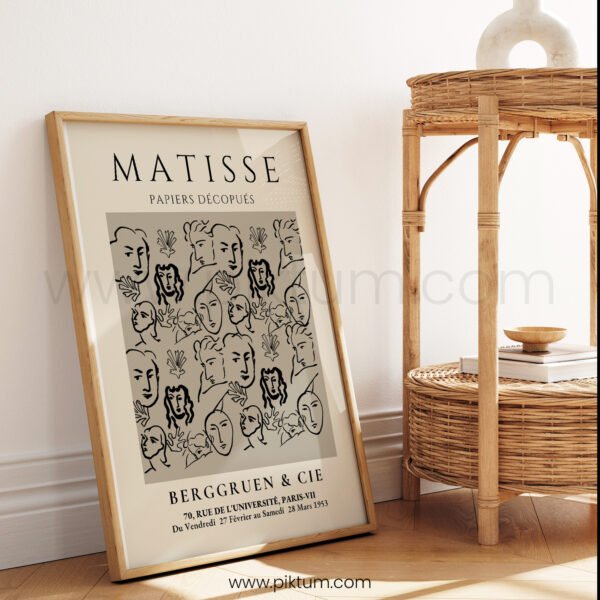 Matisse Inspired Printable Wall Art - Modern Line Art