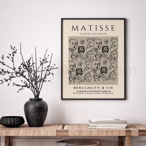 Matisse Inspired Printable Wall Art - Modern Line Art