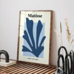 Modern Matisse Blue Abstract Printable Wall Art